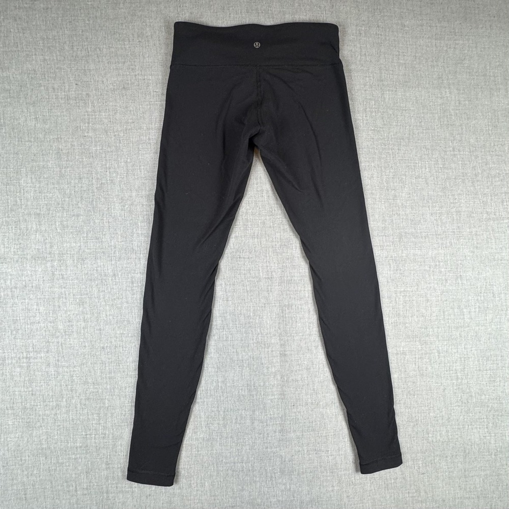 Lululemon Pants Womens 6 Black Ankle Leggings Yoga Gym Athletic - Picture 2 of 9